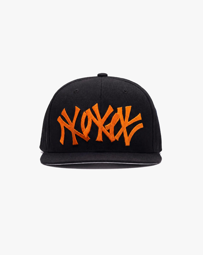 Orange New York Yankee Fitted Hat